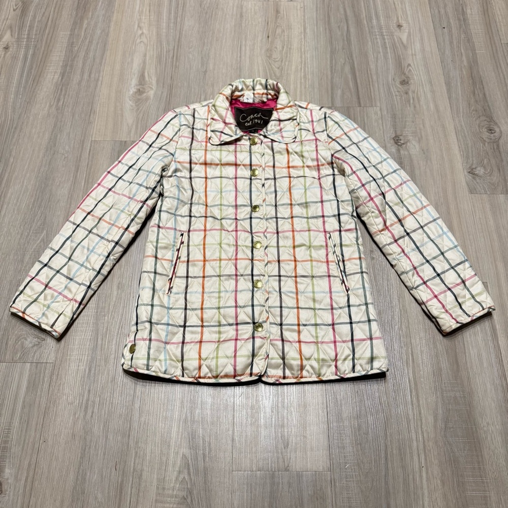 Coach Tattersall Quilted Plaid Jacket | Women’s XS